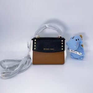 Michael Kors Tricolor Leather Mini Karla Top Handle Chain Crossbody Bag Purse